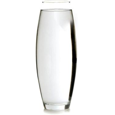 Imagem de Vaso De Vidro Incolor Ornamental Design Oval 38X15Cm