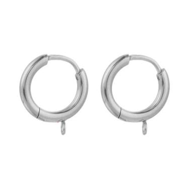 Imagem de Ganchos De Brinco Banhados a Ouro 10 Peças, Argolas Redondas De Aço In