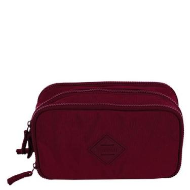 Imagem de Estojo Box Especial 3 Compartimentos Crinkle - Vinho - Sestini, Vinho