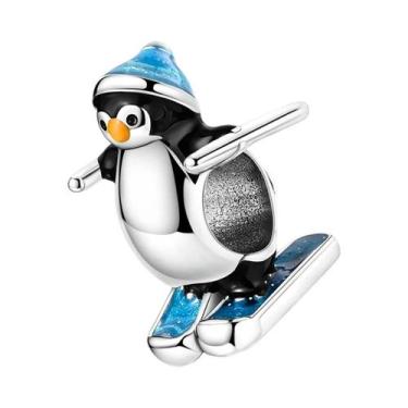 Imagem de Pingentes De Prata 925 Femininos De Pinguim E Botas De Neve Para Pulse
