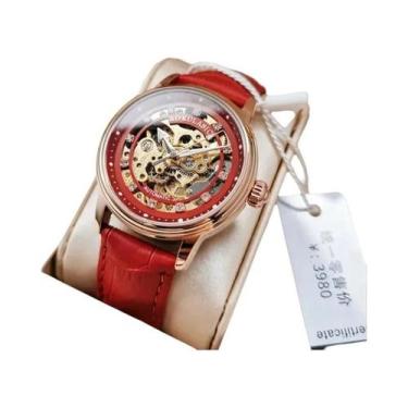 Imagem de Relógio Mecânico Feminino À Prova d'Água Com Diamantes Incrustados, Pr