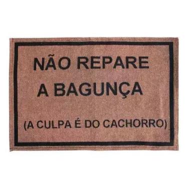 Imagem de Capacho Porta Não Repare A Bagunça Antiderrapante - COMERCIAL TEXTIL