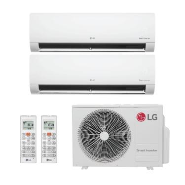 Imagem de Ar Condicionado Bi Split Inverter LG 21.000 Btus (Hi Wall 12.000 + Hi Wall 12.000) Quente e Frio 220v R-32