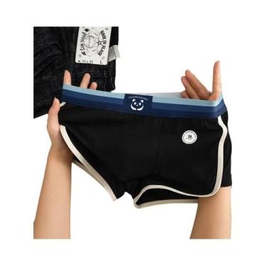 Imagem de Cuecas Masculinas 100% Algodão Respirável, Antibacterianas, Com Cintur
