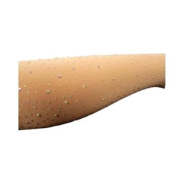 Imagem de Meias-calças plus Size Com Strass 100DEN Elásticas Brilhantes Com Cris