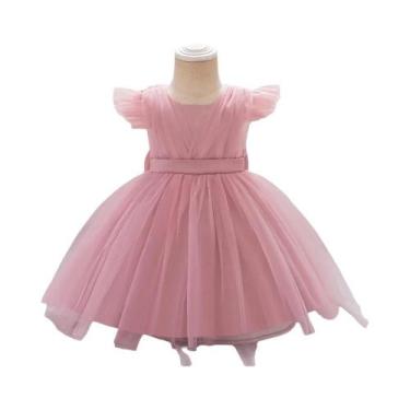 Imagem de Vestido De Princesa Em Tule Rosa Para Bebês E Meninas Pequenas, Elegan