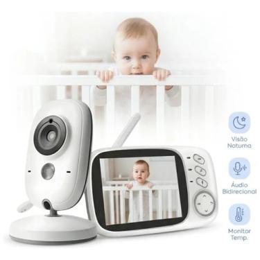 Imagem de Câmera Babá Com Monitor LCD Áudio Bidirecional Monitoramento Bebê Em E