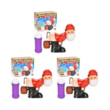 Imagem de Máquina De Bolhas De Sabão Do Papai Noel Para Crianças Com Música E Lu