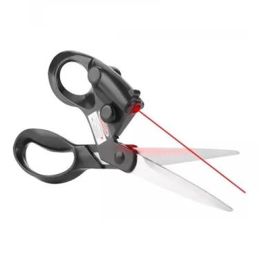 Imagem de Tesoura Com Mira Laser Para Corte Preciso De Tecidos, Papéis, Patchwor