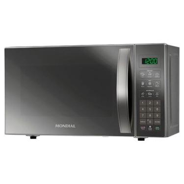 Imagem de Micro-ondas Mondial Cinza E Espelhado 1200w Mo-01-21-e 220, Cinza, 220