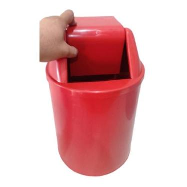 Imagem de Lixeira para Banheiro 14 Litros lixeira para Cozinha Com Tampa Bascula