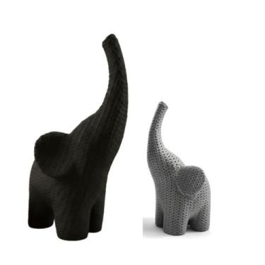 Imagem de Elefante Decorativo Efeito Crochê  Design Moderno e Charmoso para Sua 