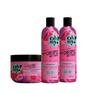 Imagem de Kit Shampoo Cond e Máscara Meu Crespo Meu Tudo 300ml Oh My - Haskell