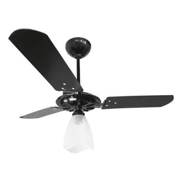 Imagem de Ventilador Teto Yris Preto Pá Preto Motor Grande Cor Das Pás Preto Cor