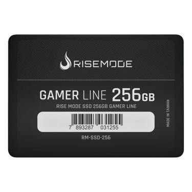 Imagem de SSD Rise Mode Gamer Line, 256GB, SATA III, Leitura: 530MB/s, Gravação: 520MB/s, Preto -...