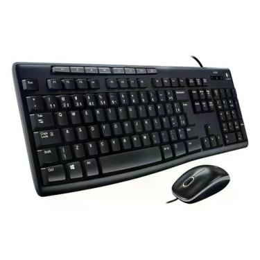 Imagem de Combo Teclado e Mouse Logitech MK200 USB com Fio Multimídia