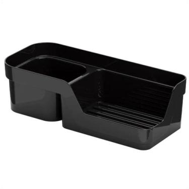 Imagem de Porta Detergente e Esponja Liso Preto Cozinha 20,3x6x8,9 - Nitron