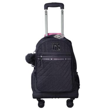 Imagem de Mochila de Rodinhas Escolar Chaveiro Cachorro Rebecca BonBon, Preto