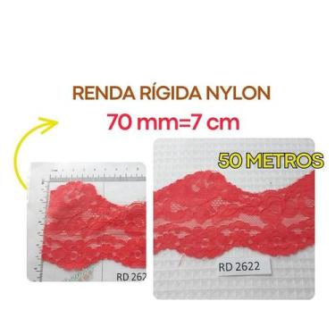 Imagem de Renda Rígida Poliamida 20mm 37mm 50mm 100mm Várias larguras Nylon RNyl