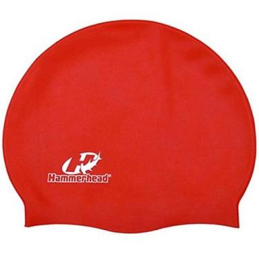 Imagem de Touca de Nataçao Silicone Lisa Grande XL Hammerhead, Vermelho