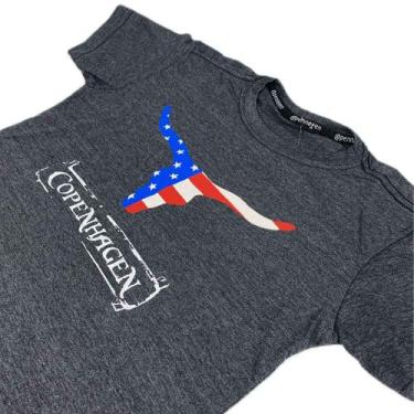 Imagem de Camiseta Infantil Country Long Horn Cinza Copenhagen, Cinza, Escuro, 4