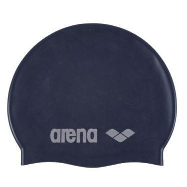 Imagem de Touca de Natação Classic Silicone Arena, Preto, Prata, Unissex, Único
