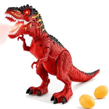 Imagem de Dinossauro Tiranossauro Rex Do Valley Som Projeção Luz e Bota Ovo Verm