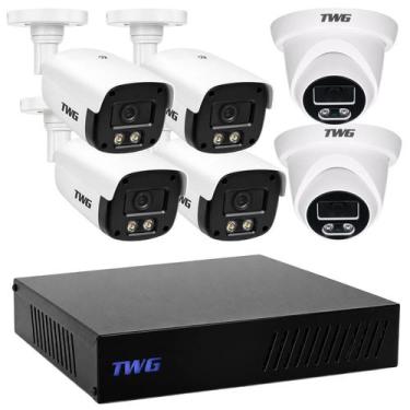 Imagem de Kit cftv 4 bullets 2 dome 2mp 20m star plus dvr 8 sem acessorios - TWG