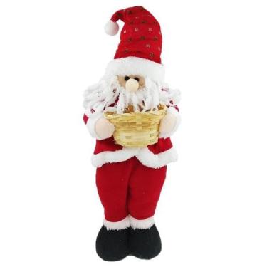 Imagem de Papai Noel com Cesto de Palha - A magia do Natal em sua casa! - Rio De
