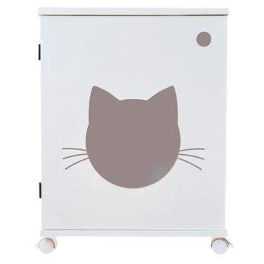 Imagem de Armário Sanitário banheiro gatos gatil caixa de areia Félix - CHOCMAST