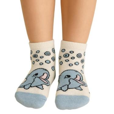 Imagem de Meia Infantil Estampada Menina Apollo, 27 a 30, Azul claro