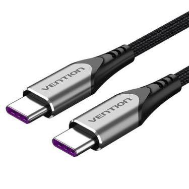 Imagem de Cabo Celular Usb-C Para Tipo-C Turbo 100w 5a 1m Vention - Bbacomercio