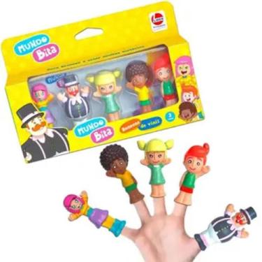 Imagem de Dedoches Mundo Bita Kit 5 Fantoches De Dedo Infantil Vinil - Lider