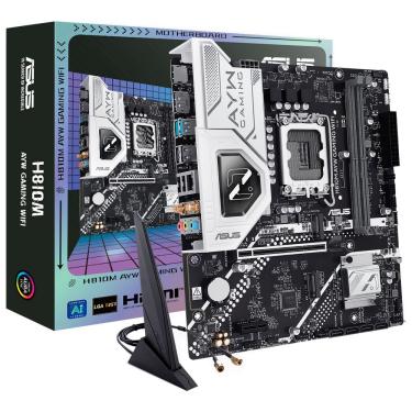 Imagem de Placa Mãe Asus H810M-AYW Gaming com Suporte DDR5 e Wi-Fi 6 Integrado Preto Micro ATX 24.4CM