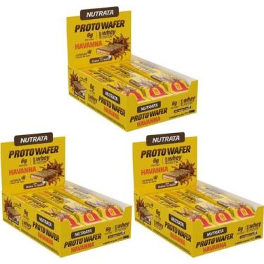 Imagem de Kit 3X Proto Wafer - 12 Unidades De 30g Doce de Leite Havanna - Nutrat