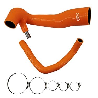 Imagem de Braçadeiras de mangueira de silicone compatíveis com Mini Cooper S 1.6 R56 Turbo admissão (laranja)