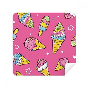 Imagem de Tecido de camurça Star Pink Sugar picolé sorvete óculos de limpeza de tela tecido de camurça pacote com 2