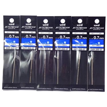 Imagem de Refil de tinta azul Uni de 0,7 mm (SXR20007.33), para caneta esferográfica Jet Stream Prime de , pacote com 6 unidades/total de 6 peças (importação japonesa) [pacote original Komainu-Dou]