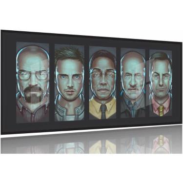 Imagem de Quadro Decorativo Braking Bad Série 130x60 Moldura Preta 2x2