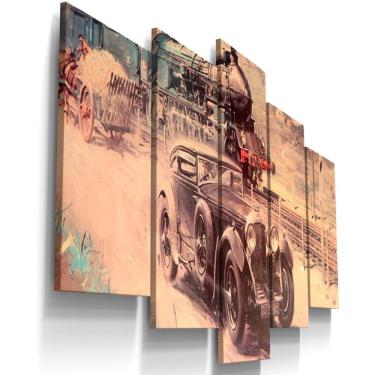 Imagem de Quadros Decorativos Carro Retrô Vintage Sala Quarto 