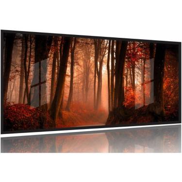 Imagem de Quadro Decorativo Paisagem Árvores 130x60 Moldura Preta 2x2