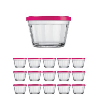 Imagem de Kit Pote Copo Americano C/Tampa Cor Sortida 150ml Nadir 15Un