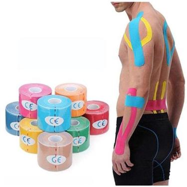 Kinesio Tape Fita Bandagem Elástica Adesiva Rolo 5cm x 5m