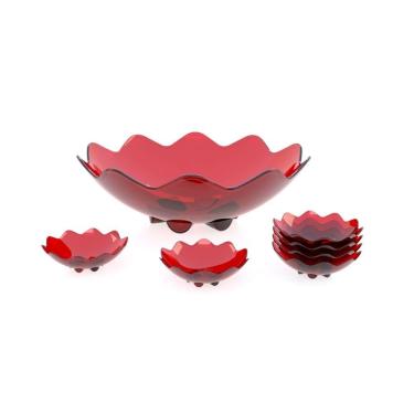 Imagem de Conjunto p/Sobremesa 7 Peças Candy Utility Vermelho Cristal
