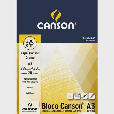 Imagem de Bloco Canson Papel Creme A3 200 g/m 20 Fls 66667041