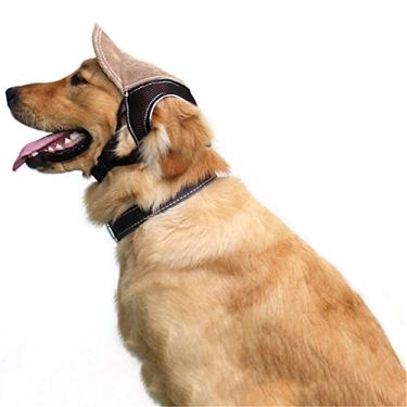 Imagem de Petall - Bone Esportivo Bone de Verão para Cães Pequenos, Médios e Grandes - Chapéu de Proteção Solar com Fivela Ajustável e Orelha Aberta - Azul e Marrom