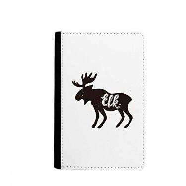 Imagem de Porta-passaporte animal preto e branco Alce Notecase Burse capa carteira porta-cartão, Multicolor