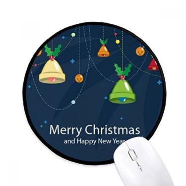 Imagem de Sino de Natal Festival de Feliz Natal Mouse Pad Desktop Office Tapete redondo para computador
