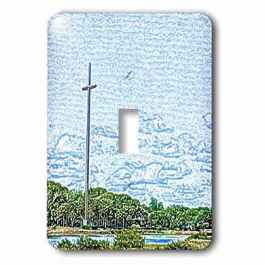 Imagem de 3dRose lsp_186575_1 Cross Landscape Sketch St Augustine Light Switch Cover
