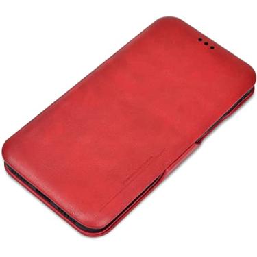 Imagem de IOTUP Capa para iPhone 13,13 Mini, 13 Pro, 13 Pro Max 2022, capa carteira de couro PU premium flip folio suporte capa com slots de cartão e fecho magnético (cor: vermelho, tamanho: 13 mini 5,4 polegadas)
